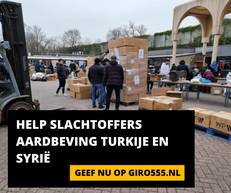HELP SLACHTOFFERS AARDBEVING TURKIJE EN SYRIE